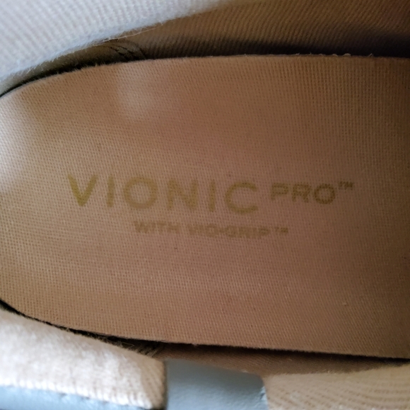 VIONIC MABLE GREY PINK LEATHER ATHLETIC SHOES FASHION SNEAKERS WOMENS SIZE 6M - Picture 7 of 9